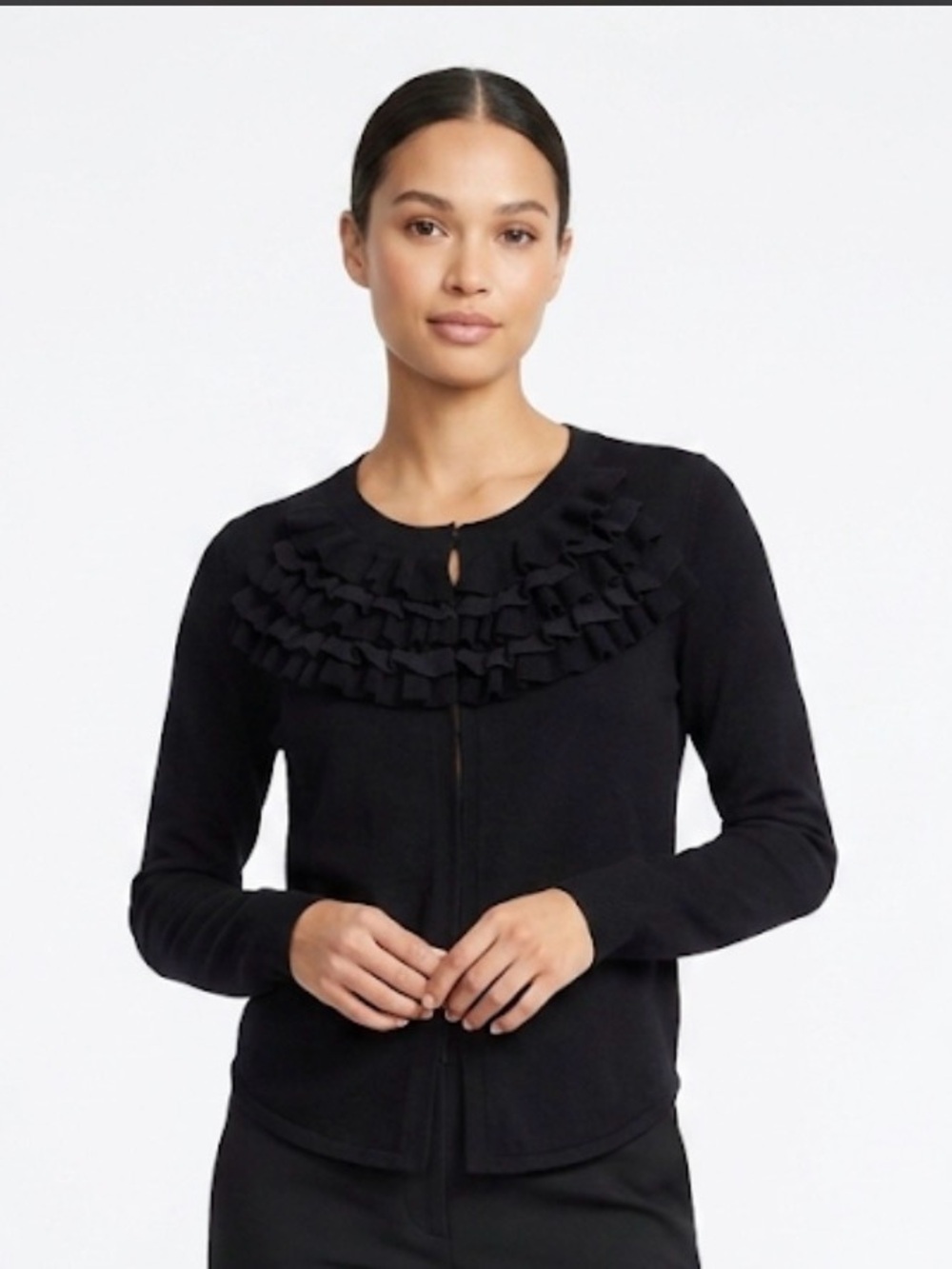 Banana Republic Black Merino Knit Cardigan